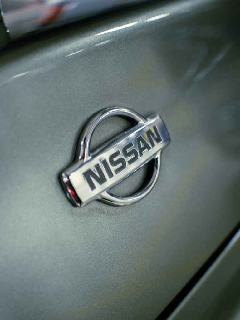 a close up of a car logo